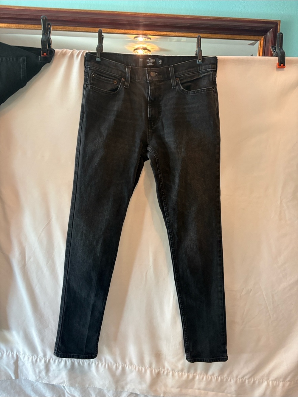 Hollister Women's Dark Black Skinny Jeans